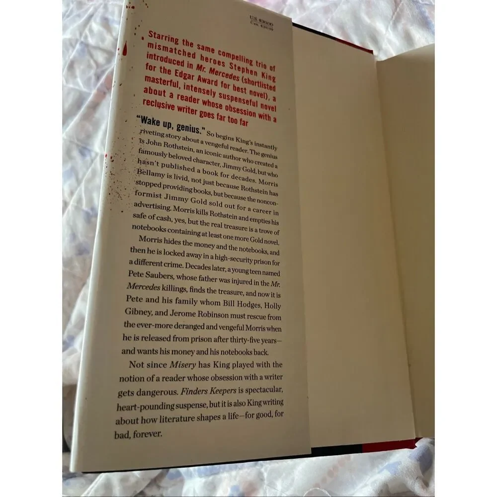 Scribner New York Finders Keepers A Novel by Stephen King Hardcover Book
